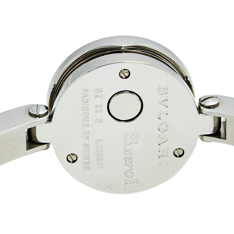 Pre Owned Bvlgari White Stainless Steel B.Zero1 BZ 22 S Women's Wristwatch 22 mm