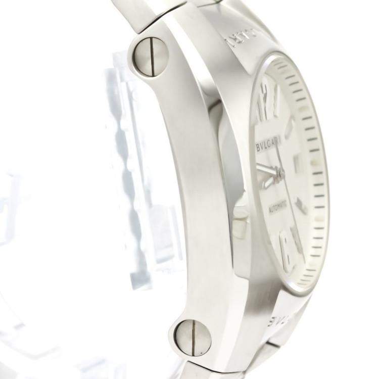Pre Owned Bvlgari Silver Stainless Steel Ergon Automatic EG35S Women's Wristwatch 35 MM