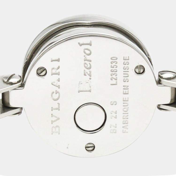 Pre Owned Bvlgari White Stainless Steel B.zero1 BZ22S Quartz Women's Wristwatch 22 MM