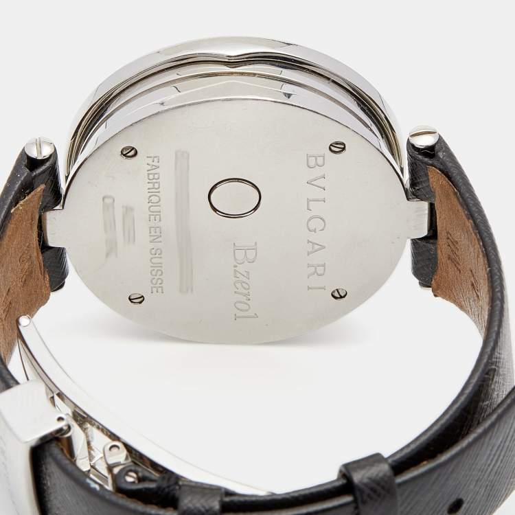 Pre Owned Bvlgari Black 18K Gold Stainless Steel B.Zero1 BZ P 35 S Quartz Women's Wristwatch 35 MM