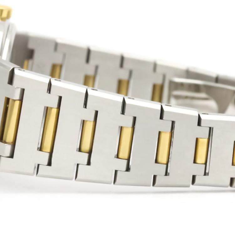 Pre Owned Bvlgari Black 18K Yellow Gold and Stainless Steel Bvlgari Bvlgari BB26SG Women's Wristwatch 26 mm