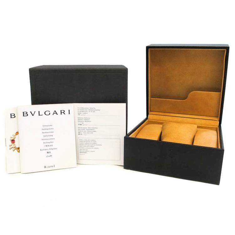 Pre Owned Bvlgari Blue Diamond Stainless Steel B.Zero1 BZ22S Women's Wristwatch 22 mm