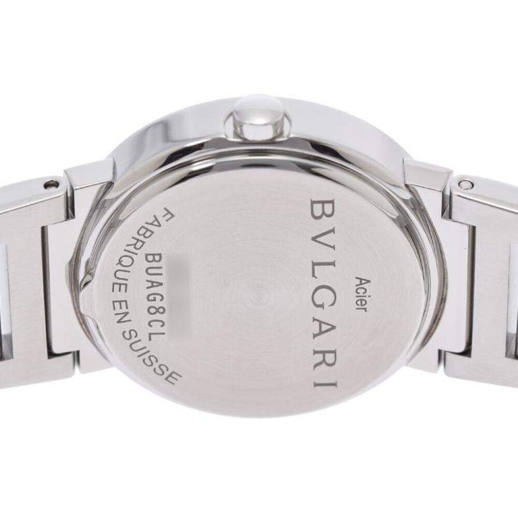 Pre Owned Bvlgari Black Stainless Steel Bvlgari Bvlgari BBL26S Quartz Women's Wristwatch 26 mm