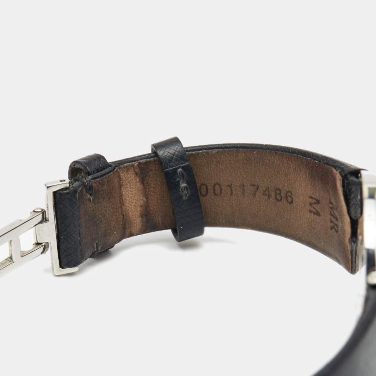 Pre Owned Bvlgari Black Stainless Steel Leather B.Zero1 BZ30S Women's Wristwatch 30 mm