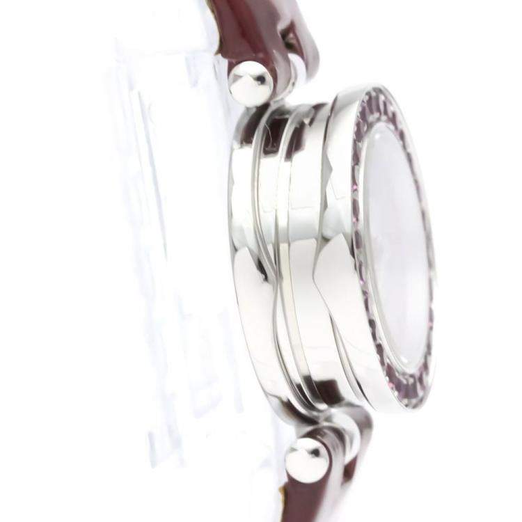Pre Owned Bvlgari MOP Stainless Steel B.Zero1 BZ22S Quartz Women's Wristwatch 22 mm