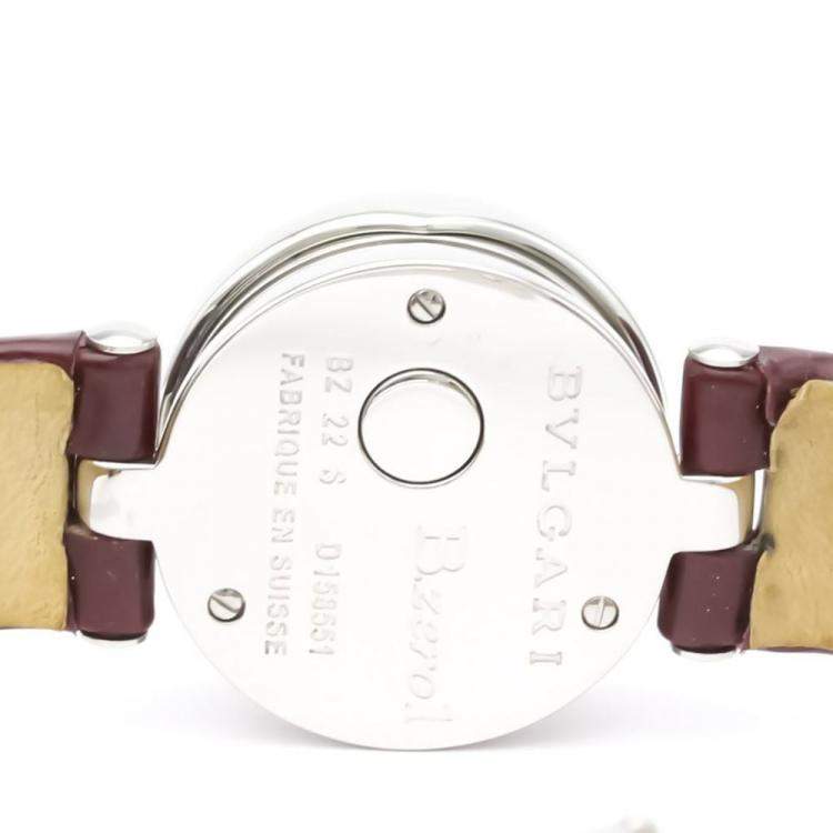 Pre Owned Bvlgari MOP Stainless Steel B.Zero1 BZ22S Quartz Women's Wristwatch 22 mm