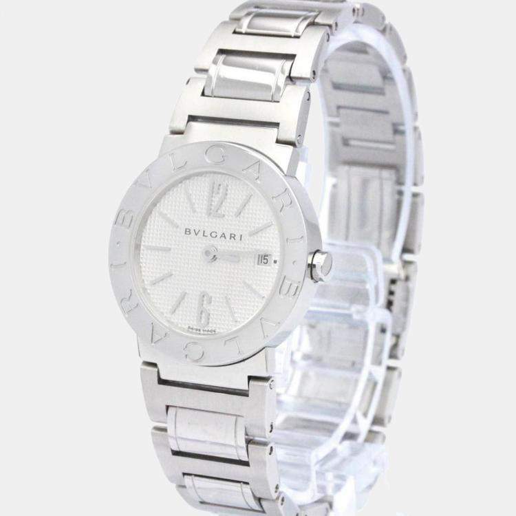 مملوكة مسبقًا Bvlgari Silver Stainless Steel Bvlgari Bvlgari BB26SS Women's Wristwatch 26 mm