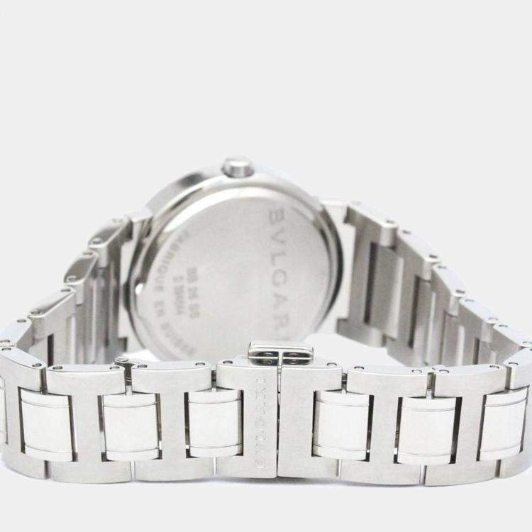 مملوكة مسبقًا Bvlgari Silver Stainless Steel Bvlgari Bvlgari BB26SS Women's Wristwatch 26 mm