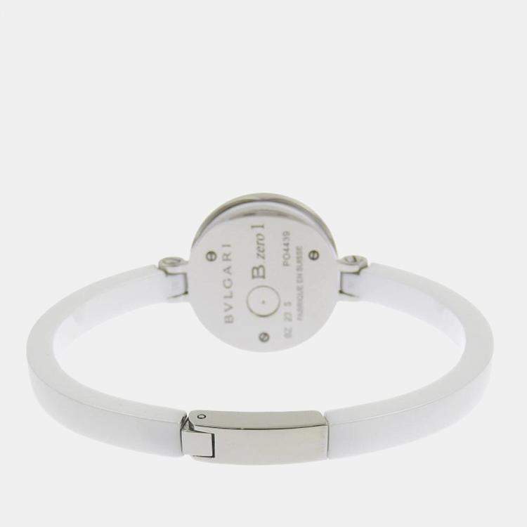 Pre Owned Bvlgari White Stainless Steel B.Zero1 BZ23S Women's Wristwatch 23 mm