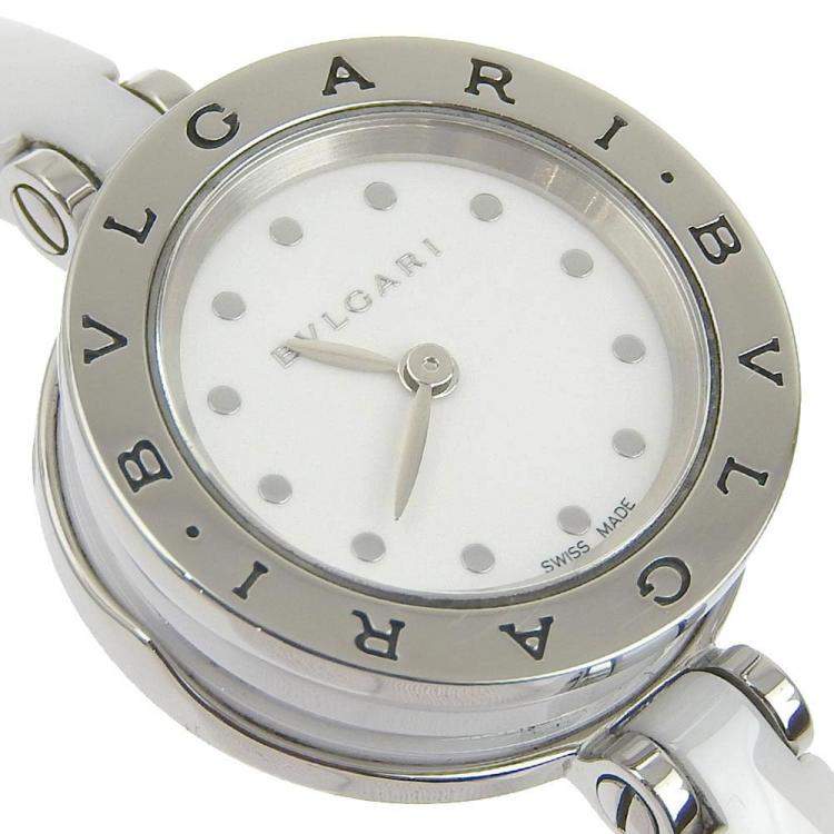 Pre Owned Bvlgari White Stainless Steel B.Zero1 BZ23S Women's Wristwatch 23 mm