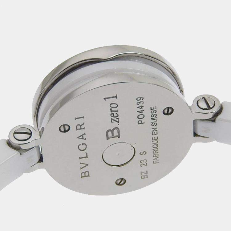 Pre Owned Bvlgari White Stainless Steel B.Zero1 BZ23S Women's Wristwatch 23 mm