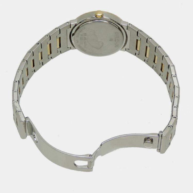مملوكة مسبقًا Bvlgari Black Stainless Steel Bvlgari Bvlgari BB26SGD Quartz Women's Wristwatch 26 mm