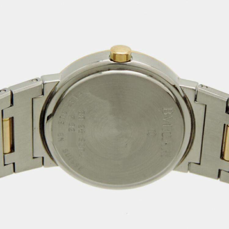 مملوكة مسبقًا Bvlgari Black Stainless Steel Bvlgari Bvlgari BB26SGD Quartz Women's Wristwatch 26 mm