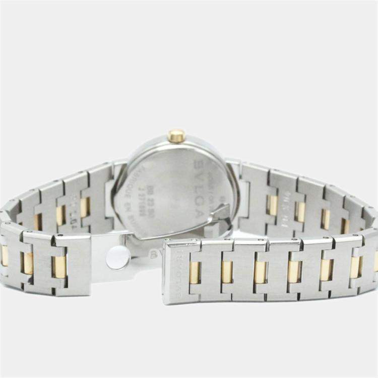 Pre Owned Bvlgari Black 18k Yellow Gold And Stainless Steel Bvlgari Bvlgari BB23SG Quartz Women's Wristwatch 23 mm