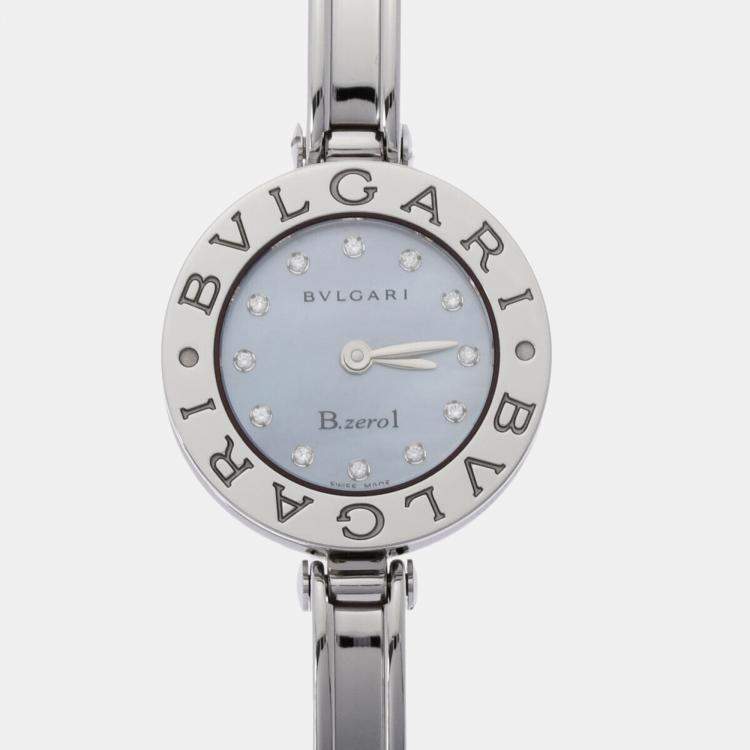 Bvlgari Blue Shell Stainless Steel B.Zero1 BZ22S Quartz Women's ...