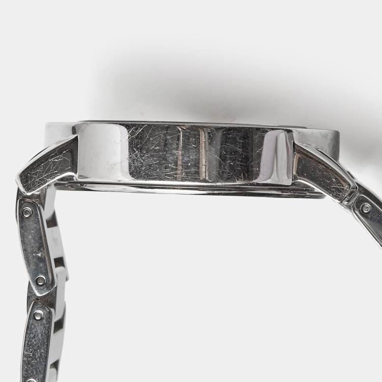 Pre Owned Bvlgari Mother Of Pearl Diamond Stainless Steel Bvlgari Bvlgari 102375 Women's Wristwatch 33 mm