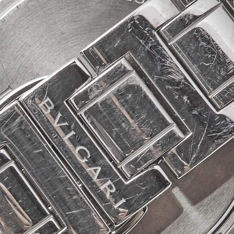 Pre Owned Bvlgari Mother Of Pearl Diamond Stainless Steel Bvlgari Bvlgari 102375 Women's Wristwatch 33 mm