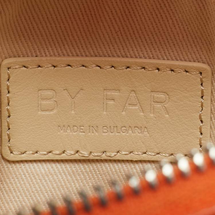 Pre Owned By Far Orange Leather Mini Hobo