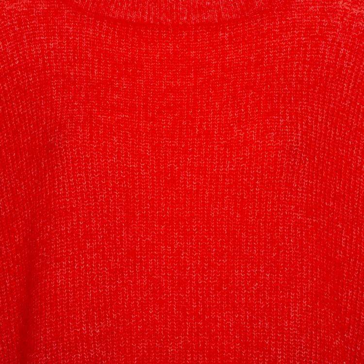 Pre Owned By Malene Birger Red Wool & Mohair Oversized Sweater S
