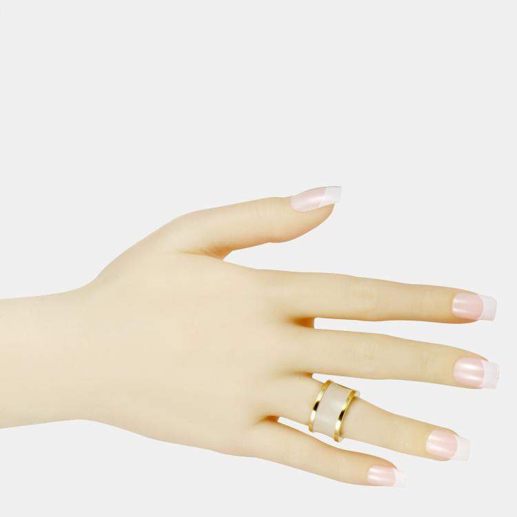Pre Owned Calvin Klein "Spellbound" Gold Plated-PVD Stainless Steel Ring KJ0DJR1901-06