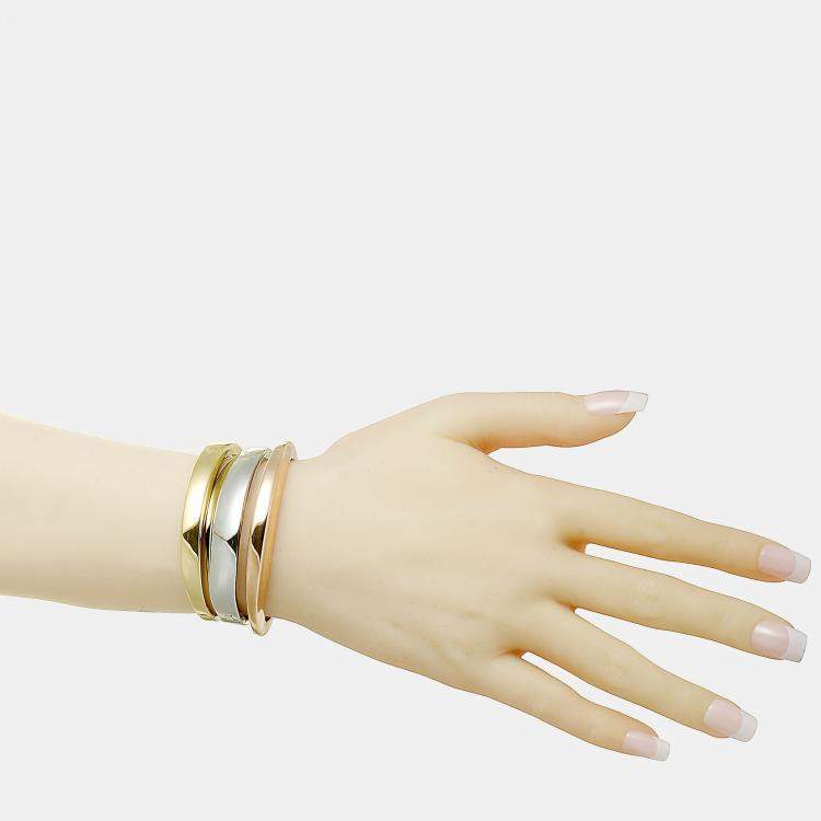 Pre Owned Calvin Klein Island Gold-Plated Stainless Steel Bracelet KJ95DD3001-XS