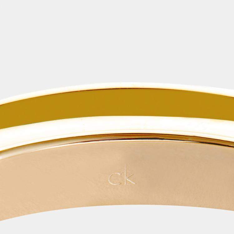 Pre Owned Calvin Klein Island Gold-Plated Stainless Steel Bracelet KJ95DD3001-XS