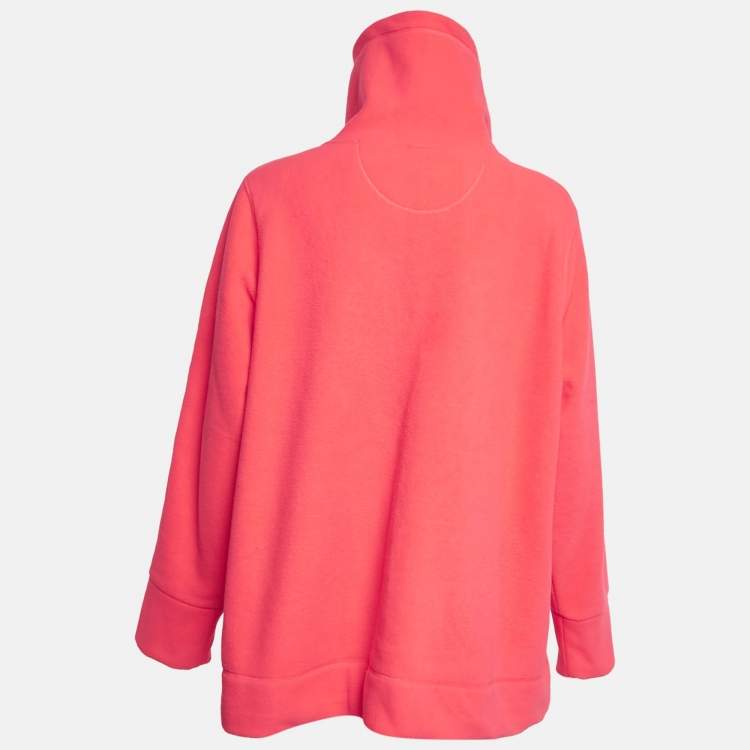 Pre Owned Calvin Klein Neon Pink Synthetic Fleece Performance Jacket XXL