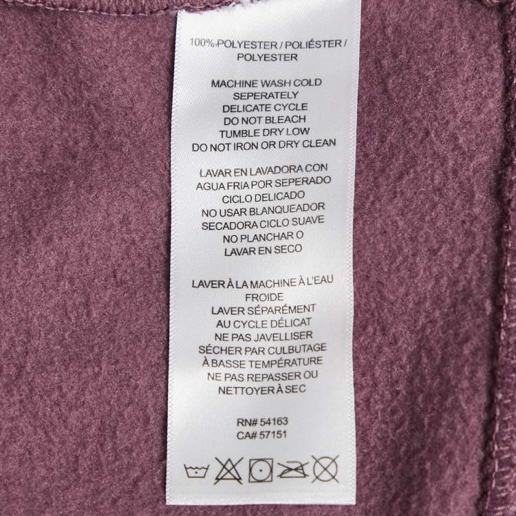 Pre Owned Calvin Klein Light Purple Synthetic Fleece Performance Jacket XL