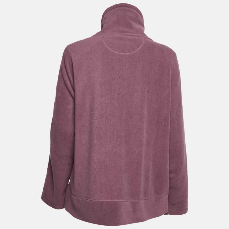 Pre Owned Calvin Klein Light Purple Synthetic Fleece Performance Jacket XL