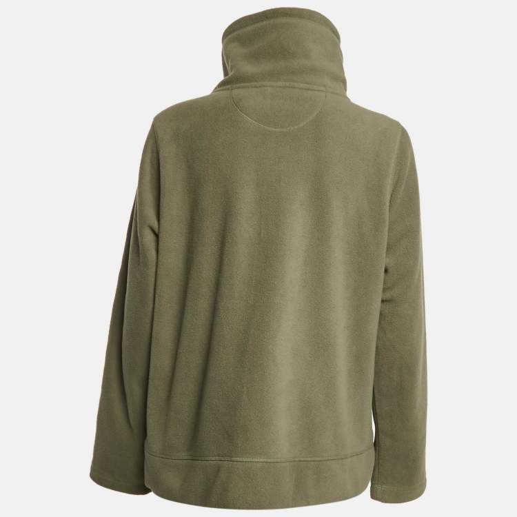 Pre Owned Calvin Klein Green Synthetic Fleece Performance Jacket XL
