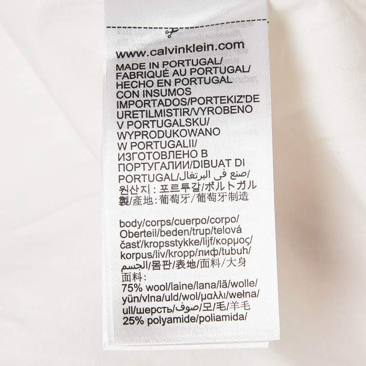 مملوكة مسبقًا Calvin Klein Pink Wool Blend Double Breasted Mid-Length Coat S