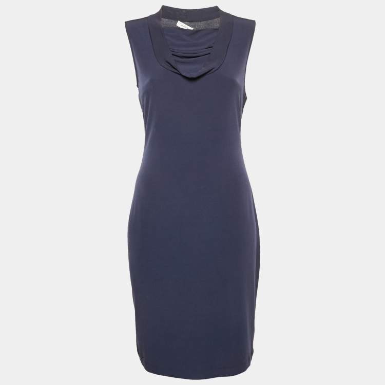 مملوكة مسبقًا Calvin Klein Navy Blue Jersey Sleeveless Short Dress M