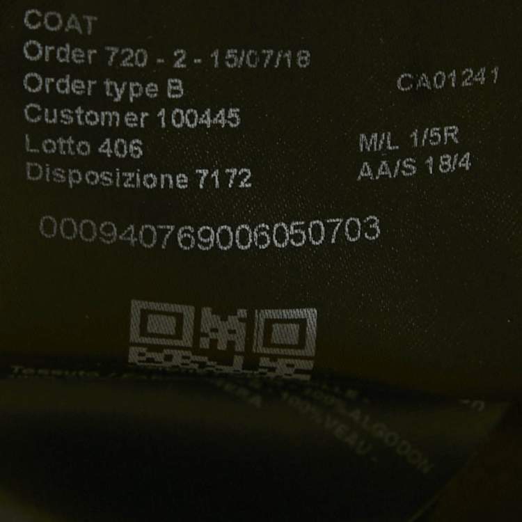 Pre Owned Calvin Klein Brown Logo Applique Cotton Firefighter Coat S