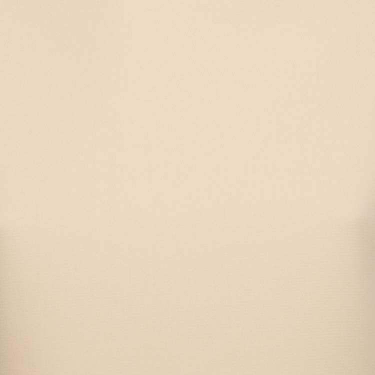 Pre Owned Calvin Klein Beige Crepe Mock Neck Mini Dress M