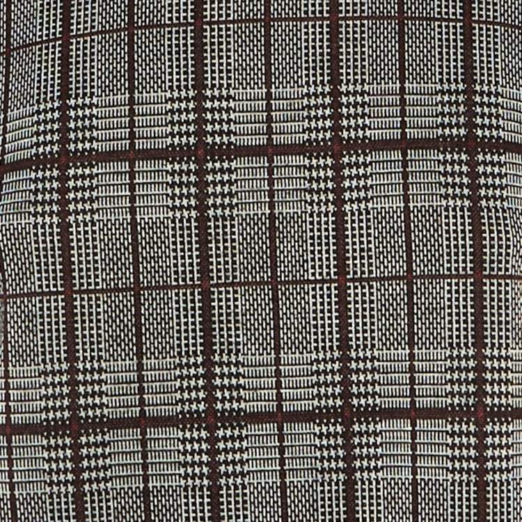 Pre Owned Calvin Klein Black /Red Checkered Knit Mini Dress M