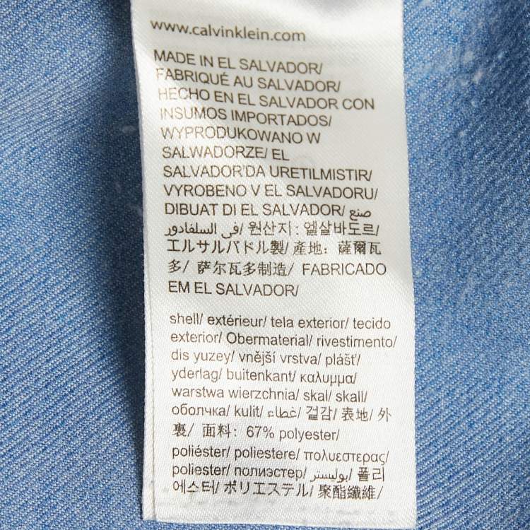 Pre Owned Calvin Klein Blue Crepe Formal Trousers S