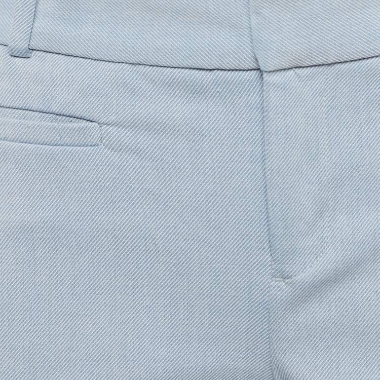 Pre Owned Calvin Klein Blue Crepe Formal Trousers S