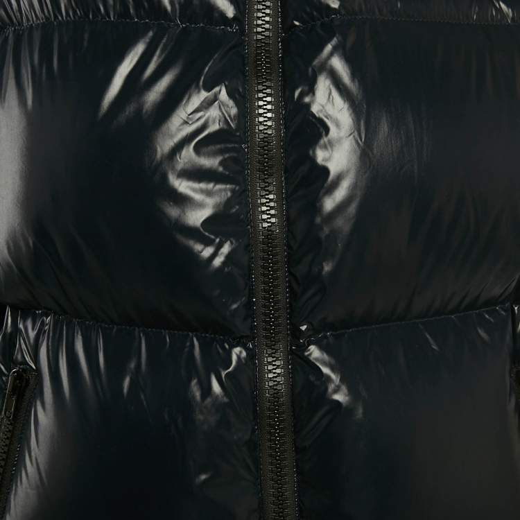 مملوكة مسبقًا Calvin Klein Navy Blue Synthetic Oversized Puffer Jacket M