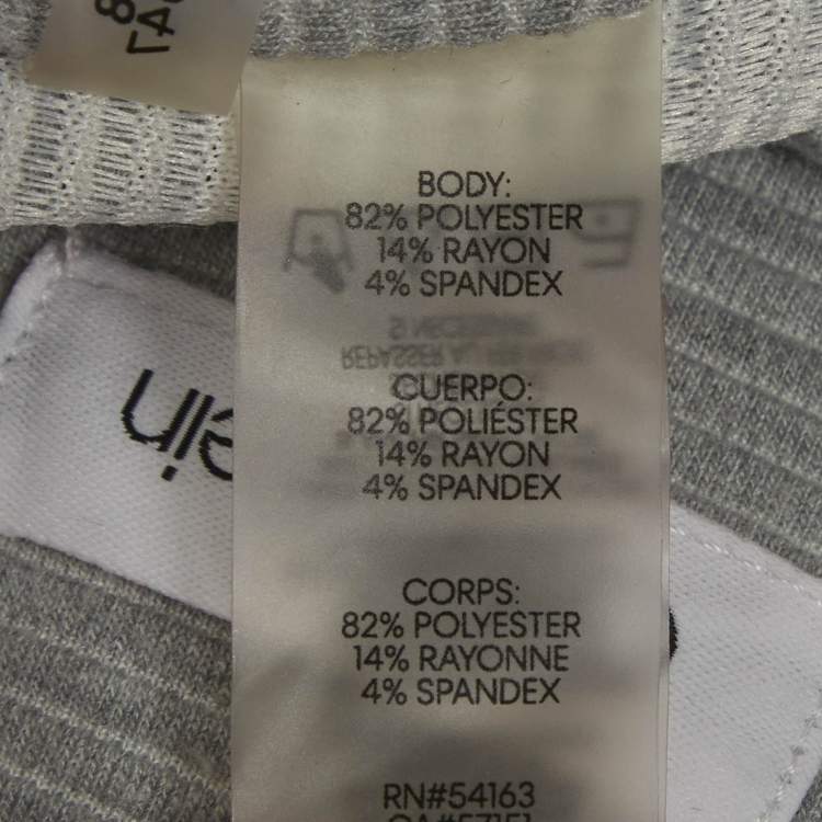 Pre Owned Calvin Klein Grey Ribbed Corduroy Open-Front Jacket XL