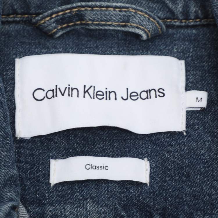 مملوكة مسبقًا جاكيت كالفين كلاين دنيم أزرق مقاس متوسط