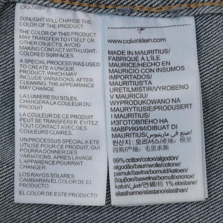 مملوكة مسبقًا جاكيت كالفين كلاين دنيم أزرق مقاس متوسط