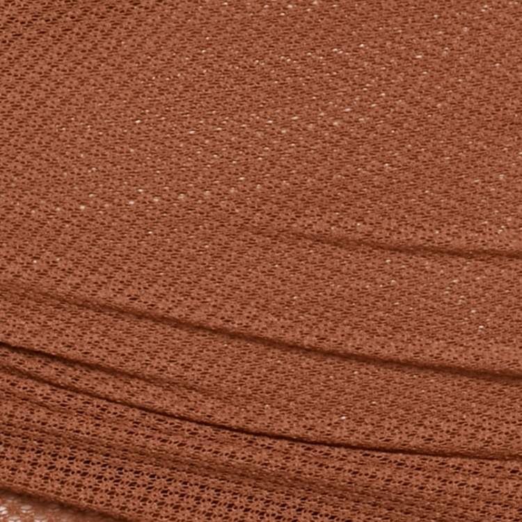Pre Owned Camila Coelho Brown Jersey Mesh Plunge Neck Kimber Maxi Dress XS