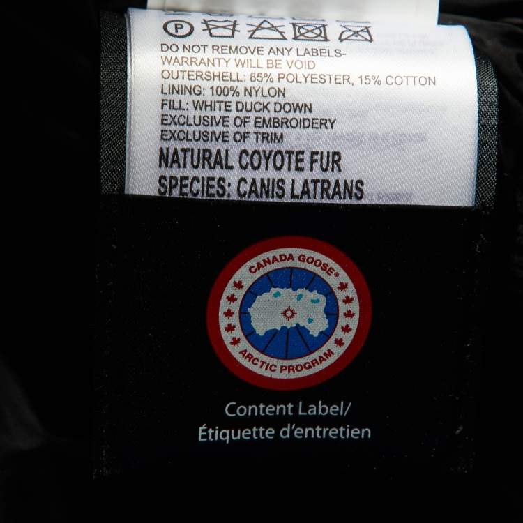 Pre Owned Canada Goose Blue Polyester Hooded Down Jacket XS