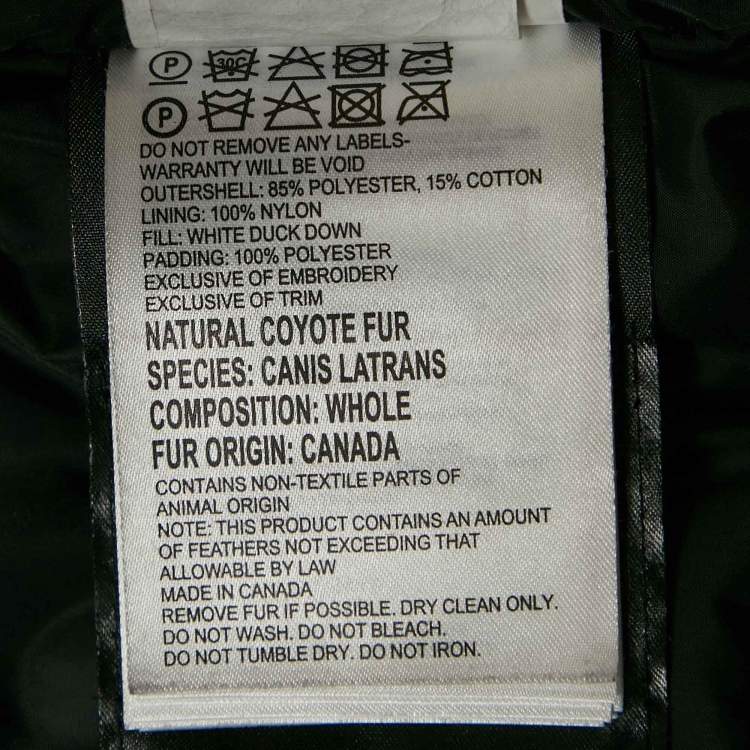 Pre Owned Canada Goose Burgundy Fur Trim Nylon Down Parka Jacket XS