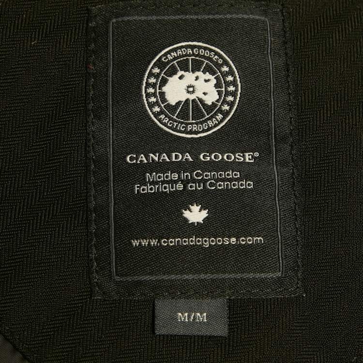 Pre Owned Canada Goose Black Real Fur Hooded Pembina Coat M