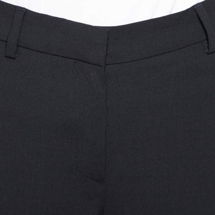 Pre Owned CH Carolina Herrera Black Wool Straight Leg Pants S