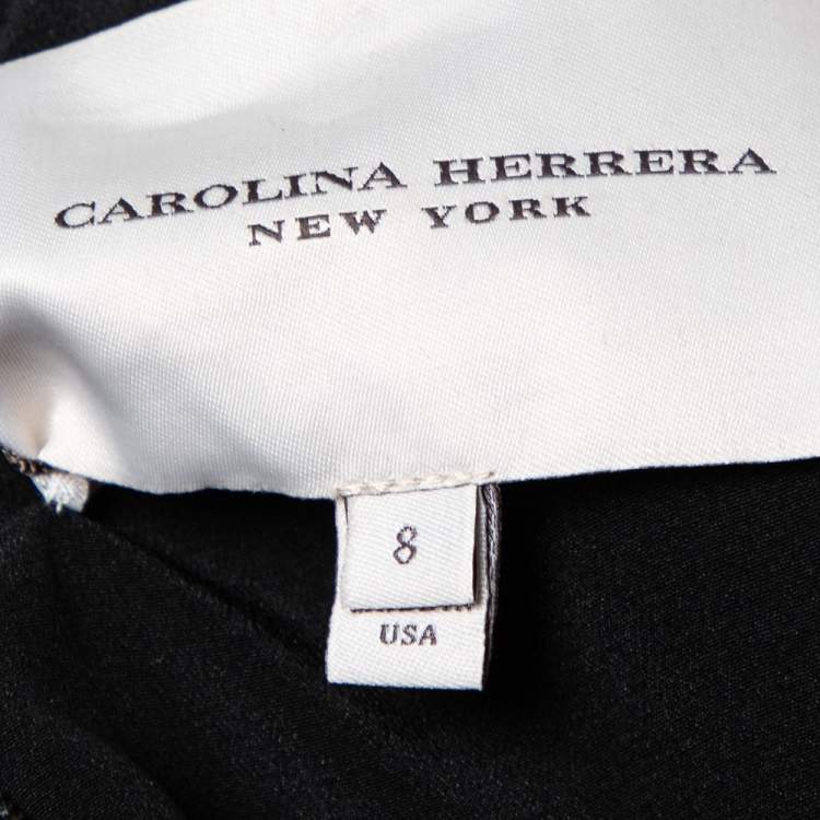 Pre Owned Carolina Herrera Multicolor Tulle Sleeveless Gown M