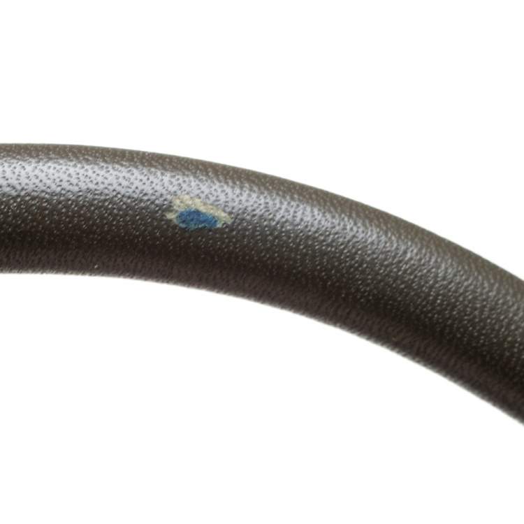 Pre Owned Carolina Herrera Beige/Green Wave Detailed Leather Vendome Tote