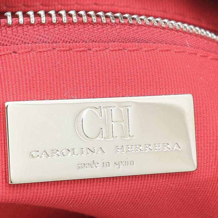 Pre Owned Carolina Herrera Black Leather Chain Tassel Shoulder Bag