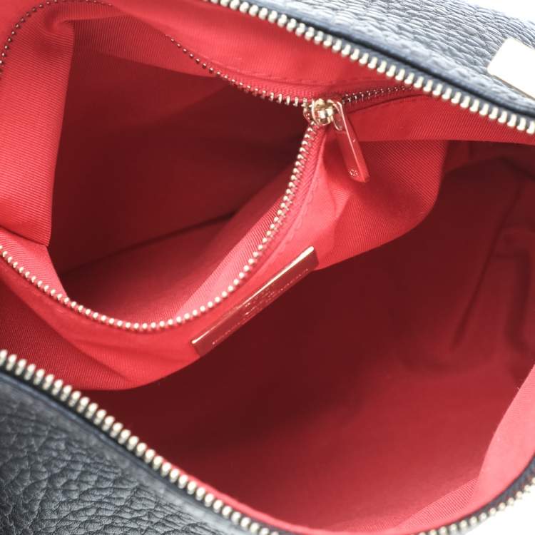 Pre Owned Carolina Herrera Black Leather Chain Tassel Shoulder Bag